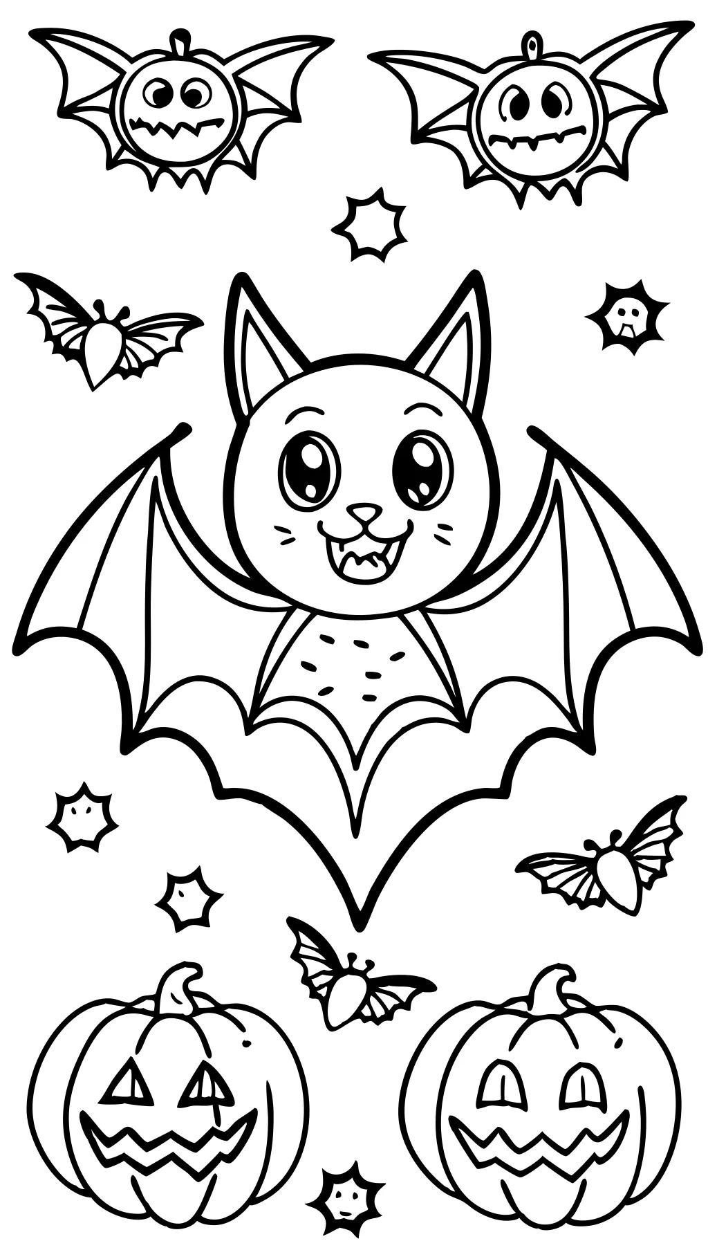 coloriages de chauve-souris d’Halloween